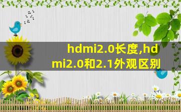 hdmi2.0长度,hdmi2.0和2.1外观区别